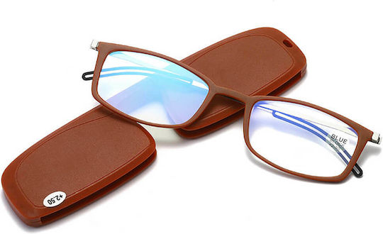 Moscow Mule Slim Pocket Γυαλιά Πρεσβυωπίας +2.50 Τσέπης σε Καφέ χρώμα MM/SlimPocketBrown/+2.50