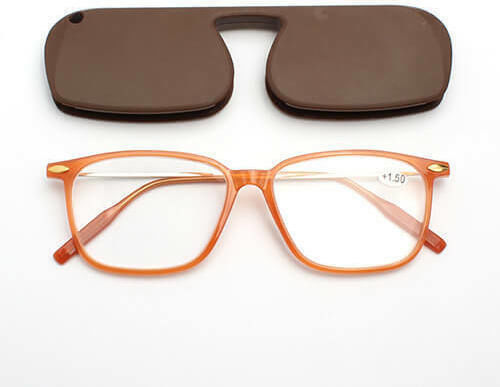Moscow Mule Slim Ochelari De Citit +1.00 De Buzunar În Culoare Maro MM/SlimSquareBrown/+1.00