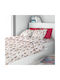 Dimcol Σετ Σεντόνια Μονά Βαμβακερά Reach The Stars Beige 160x240cm 3τμχ