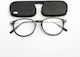 Moscow Mule Slim Reading Glasses +1.00 Pocket in Black color MM/SlimOvalBlack/+1.00