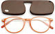 Moscow Mule Slim Reading Glasses +2.50 Pocket in Brown Color MM/SlimOvalBrown/+2.50