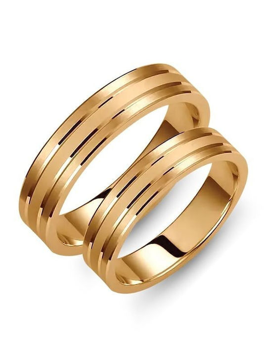 Paraxenies Ehering aus Gelb Gold 14K