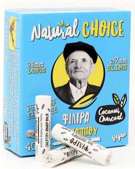 Tou Pappou Natural Choice Filtertips Aktivkohle 7mm 40x1Stk