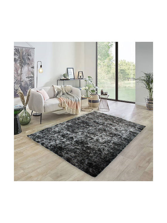 To megalo pazari Rug Rectangular Furry Grey