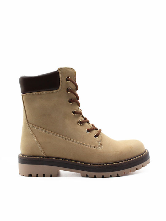 Basic Damen Knöchelstiefel Beige