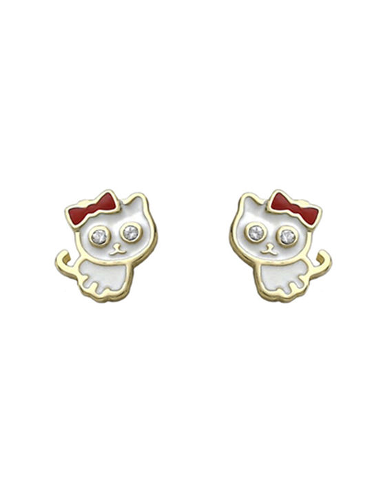 Jewels Love Kids Earrings Studs made of Gold 14K