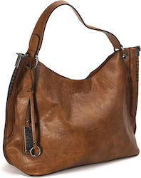 E-shopping Avenue Leather Women's Bag Shopper Shoulder Brown