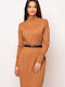 Heavy Tools Mini Dress Knitted Beige