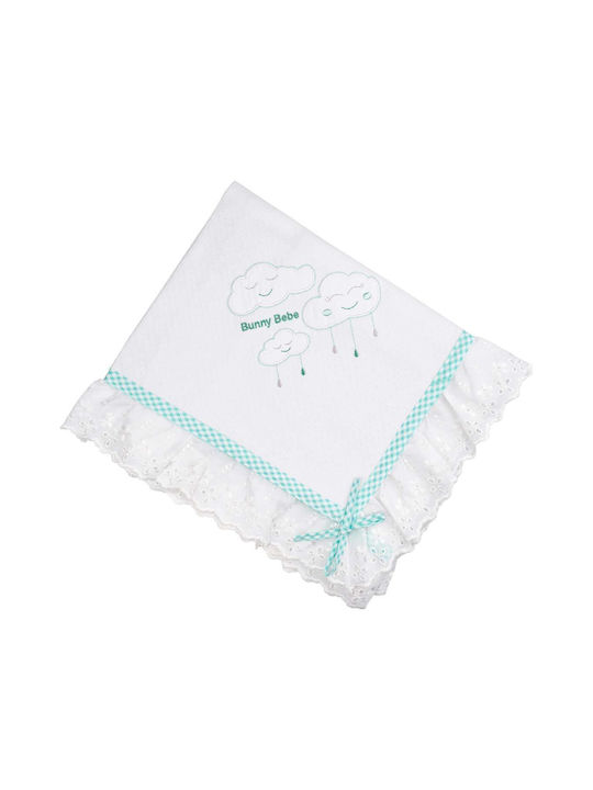 Bunny Bebe Carouri Pânză de Înfășat Piqué Mint Verde 90x90εκ.