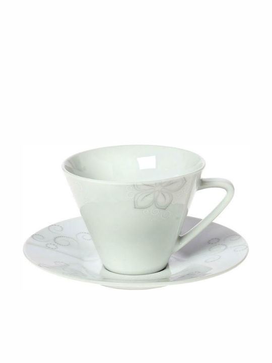 Cryspo Trio Lilium Cană Maro Din porțelan Alb 100ml