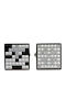 Crossword Puzzle Manschettenknöpfe in Schwarz Farbe