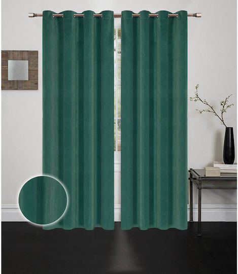 Vasilas Home Perdea Cu Capse Turcoaz 140x270cm