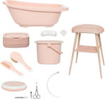 Bebejou Baby Bath with Stand Μπάνιου Sense with Thermometer Pink