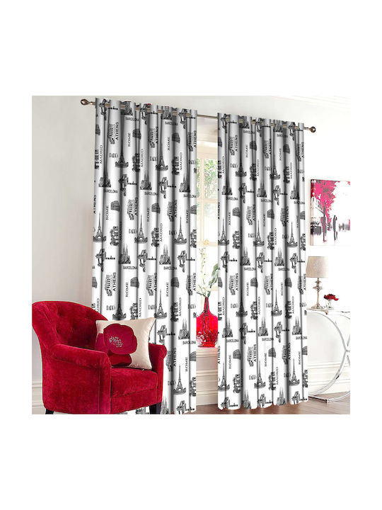 Vasilas Home Curtain with Grommets 140x265cm