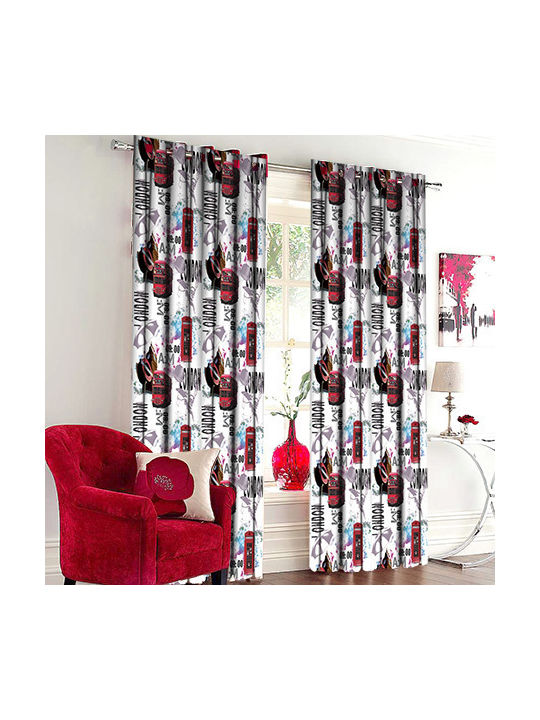 Vasilas Home Curtain with Grommets 140x265cm