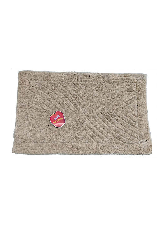 Sidirela Πατάκι Μπάνιου Βαμβακερό Anita 3219-BEIGE Μπεζ 50x80εκ.
