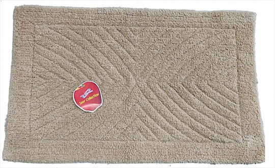 Sidirela Бански килим Памук Правоъгълена Anita 3219-BEIGE Бежов 50x80бр