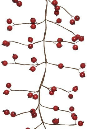 Kaemingk Christmas Garland Red 130x13cm 1pc