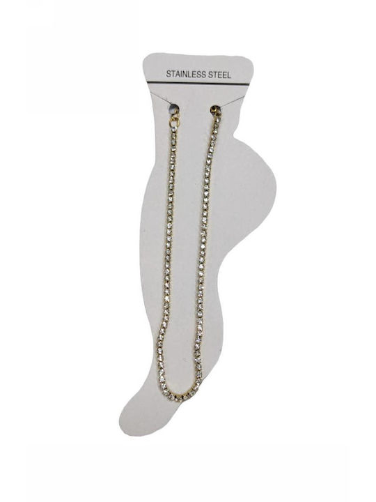 Tatu Moyo Bracelet Anklet Chain made of Steel Gold Plated