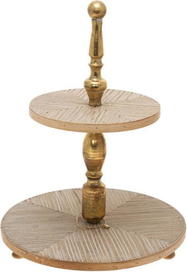 Zen Collection Ξύλινη Εταζέρα 2 Ορόφων Καφέ Π30.5xΜ30.5xΥ40cm Zen Collection Ξύλινη Εταζέρα 2 Ορόφων Καφέ Π30.5xΜ30.5xΥ40cm