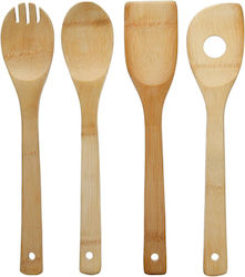 Plastona Bamboo Cooking Utensil Set White 4pcs