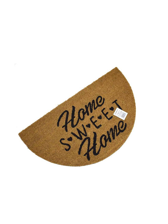 Semicircular Doormat Sweet Home Brown 40x70cm