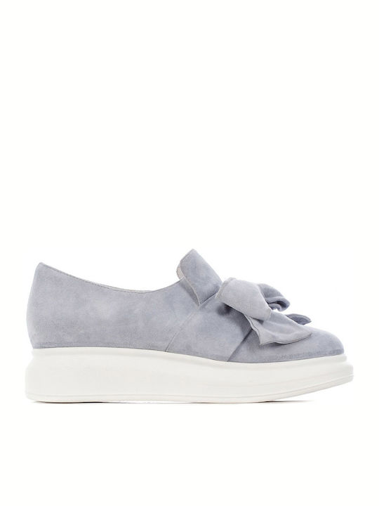 Дамски Slip-On Кожени Сини