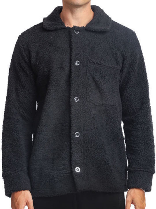 Paco & Co Men's Cardigan with Buttons Black