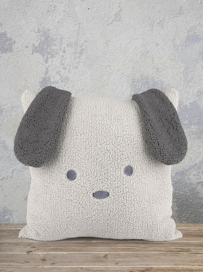 Nima Crib Decorative Pillow Woof Nima White 40x40cm