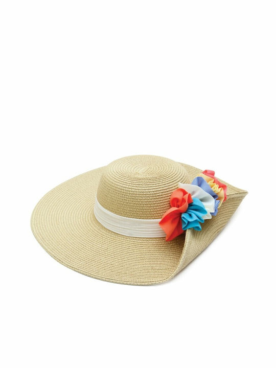 V-store Γυναικείο Ψάθινο Καπέλο Μπεζ
