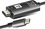 Co2 Cable HDMI male - USB-C male Μαύρο