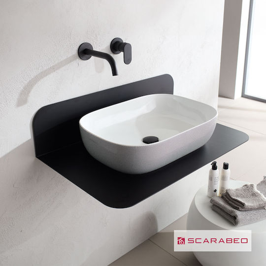 Scarabeo Plana 80 Countertop without Sink L80xW48xH20cm Black Matt