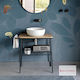 Scarabeo Fuji 80 Waschtisch ohne Waschbecken L79xB45xH77cm Rovere