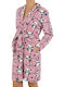 Goodnight Winter Women's Fleece Robe Rose