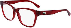 Lacoste Weiblich Kunststoff Brillenrahmen Burgundisch L2920 615 5416