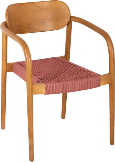 Scaun De Exterior Din Lemn Roz 55x54x80cm