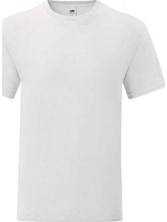 Fruit of the Loom Ανδρικό Διαφημιστικό T-shirt Κοντομάνικο σε Λευκό Χρώμα