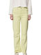 High Waist Women's Jean Trousers in Regular Fit Green