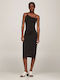 Summer Midi Evening Dress Black