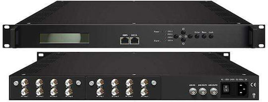 Διαμορφωτής Δορυφορικής DVB-S2 To ASI Tuner Input Multiplexer 8×DVB-S2 IN / 1xASI IN / 2xASI OUT 8×DVB-S2