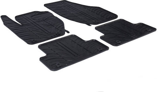 Auto Gs Set of Front and Rear Mats 4pcs for Volvo V40 2012 Black