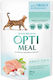 OptiMeal Wet Food for Adult Cats in Pouches with Trout 85gr
