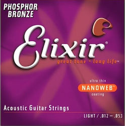 Elixir Akustische Gitarre Phosphor Saiten 12 - 53 Zoll Elixir Akustische Gitarre Phosphor Saiten 12 - 53 Zoll