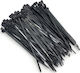 Com Plastische Kabelbinder 370mmx7.6mm in Schwarz Farbe (100 Stück) 05.316