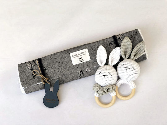 Raison D' Etre Abdeckung für Wickelauflage Rabbit de Niro aus Stoff Gray 70x40cm