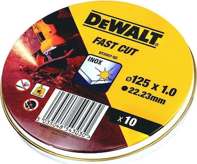 Dewalt Δίσκος Κοπής Μετάλλου Inox DT3507-QZ Schneidscheibe 125mm 10Stück