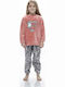 Galaxy Kinder Schlafanzug Winterlich Fleece Coral