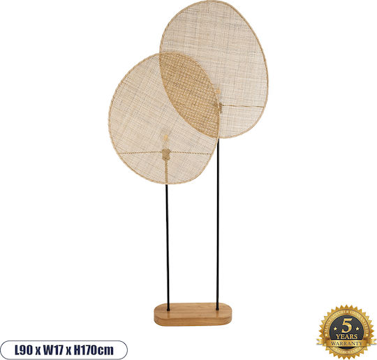 GloboStar Azul Floor Lamp H170xW90cm. with Socket for Bulb E27 Beige