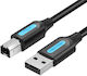 Vention USB 2.0 Cable USB-A Male - USB-B Male Black 10m COQBL
