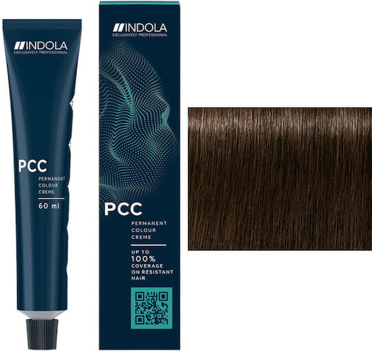 Indola Pcc Intense Coverage Βαφή Μαλλιών 5.0+ Light Brown 60ml